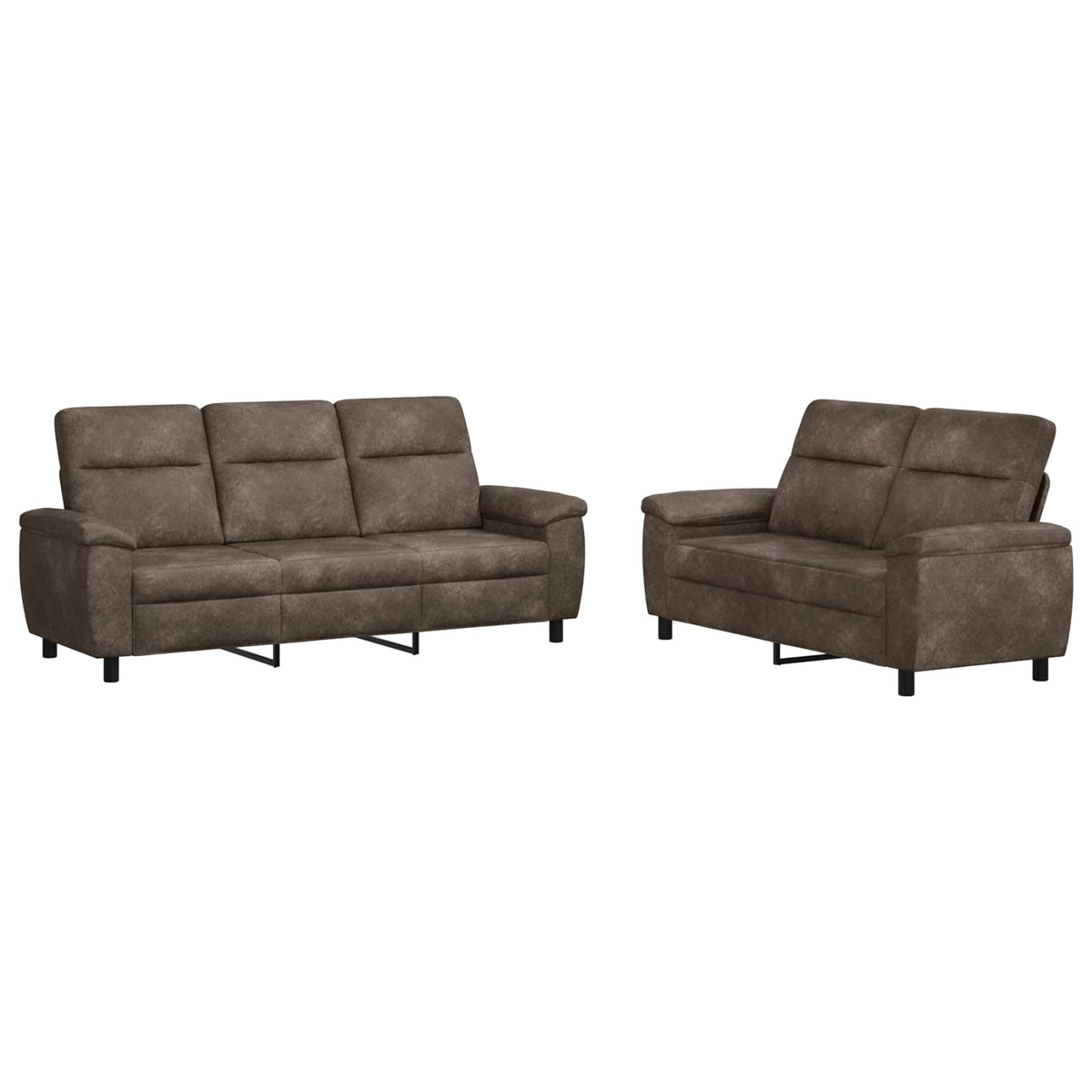 Set sofe 2 pcs Tamnosiva Umetnička suknja koža