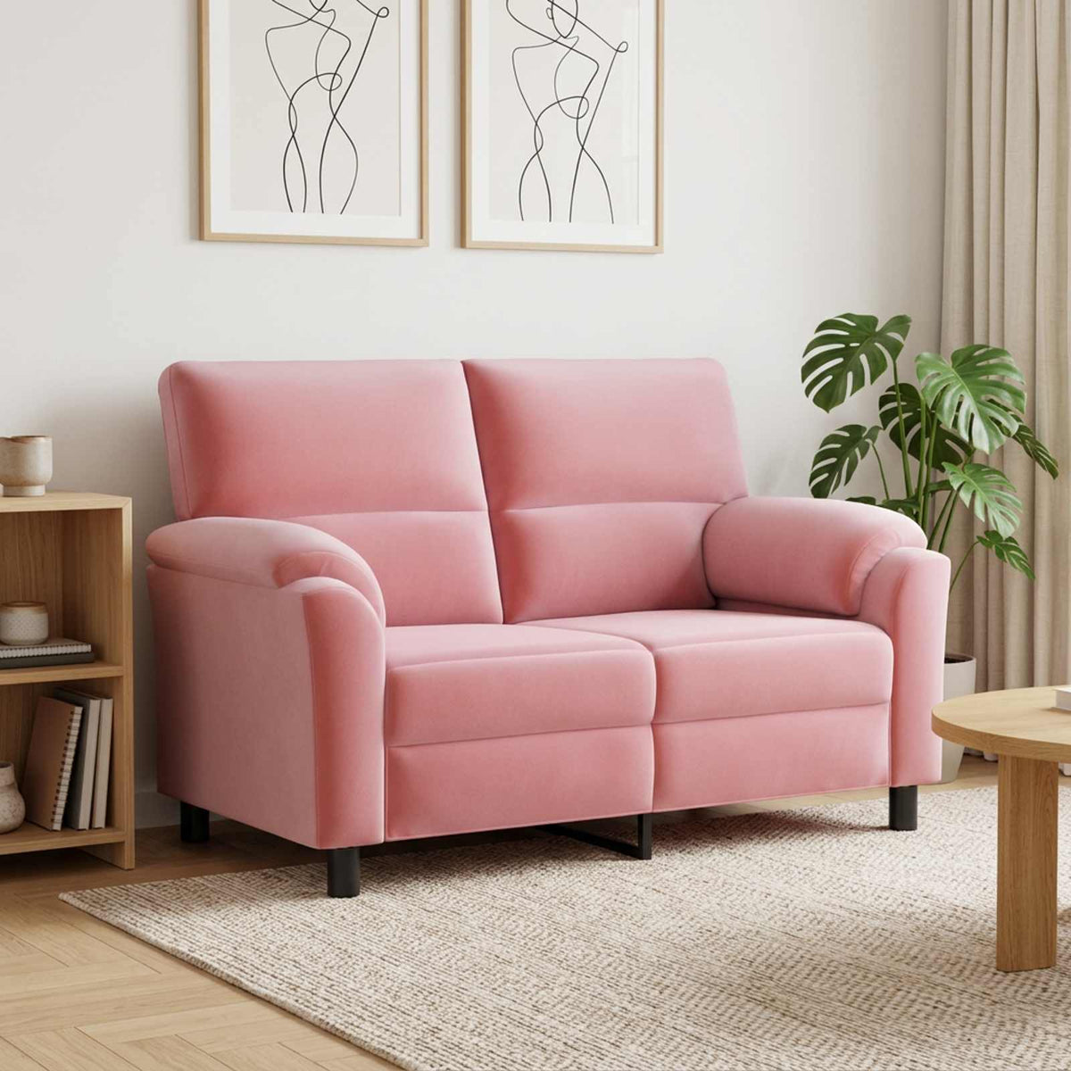 Sofa Ružičasta 154 x 85 x 93 cm Baršun