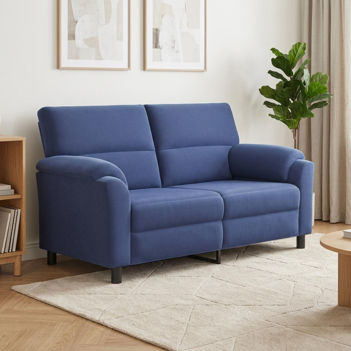 Sofa Policijska plava 174 x 85 x 93 cm Baršun
