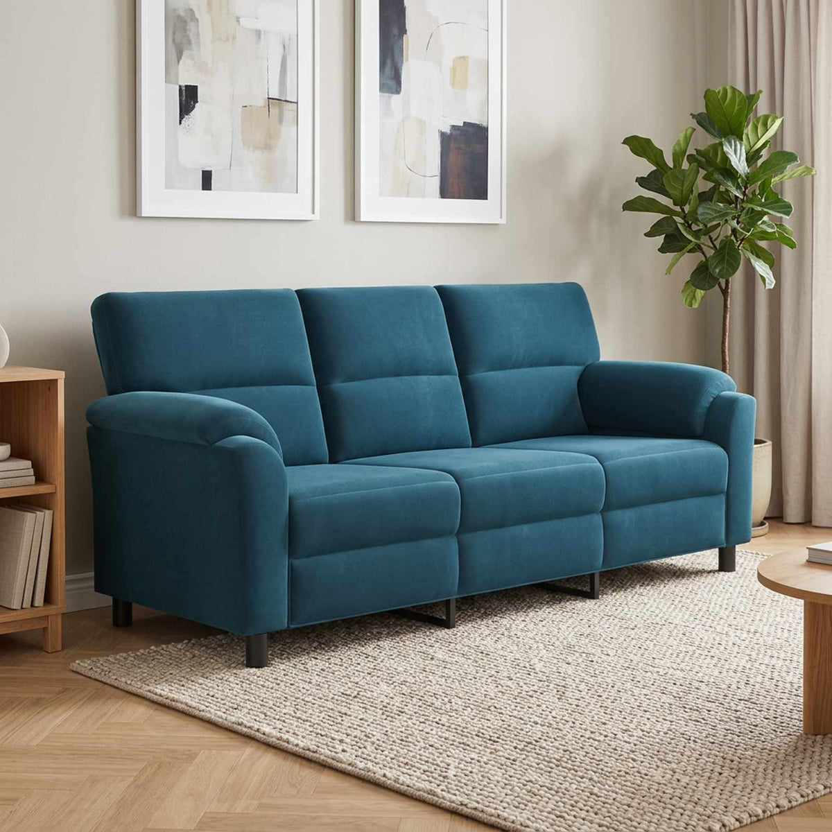 Sofa Plava 214 x 85 x 93 cm Baršun
