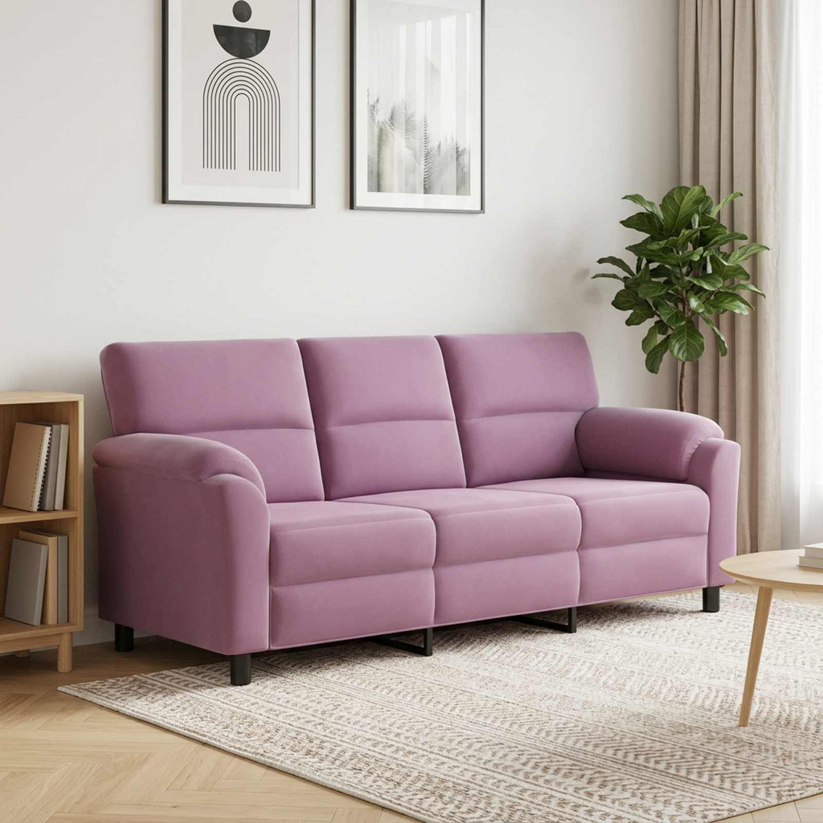 Sofa Ljubičasta 214 x 85 x 93 cm Baršun