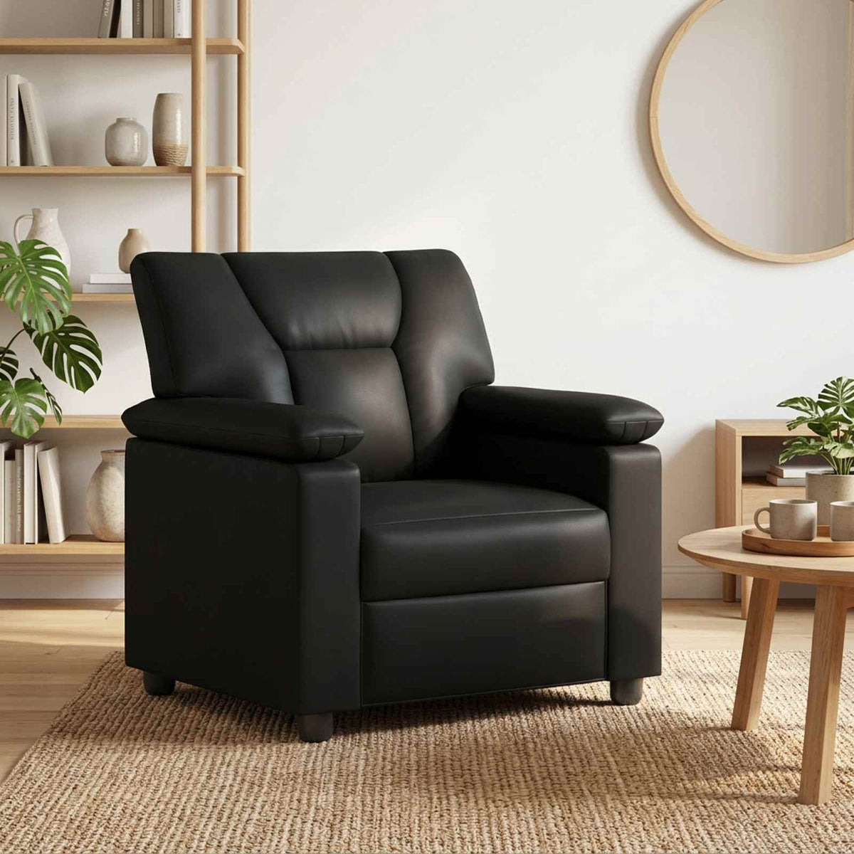 Sofa Crna 91 x 85 x 93 cm Umjetna koža
