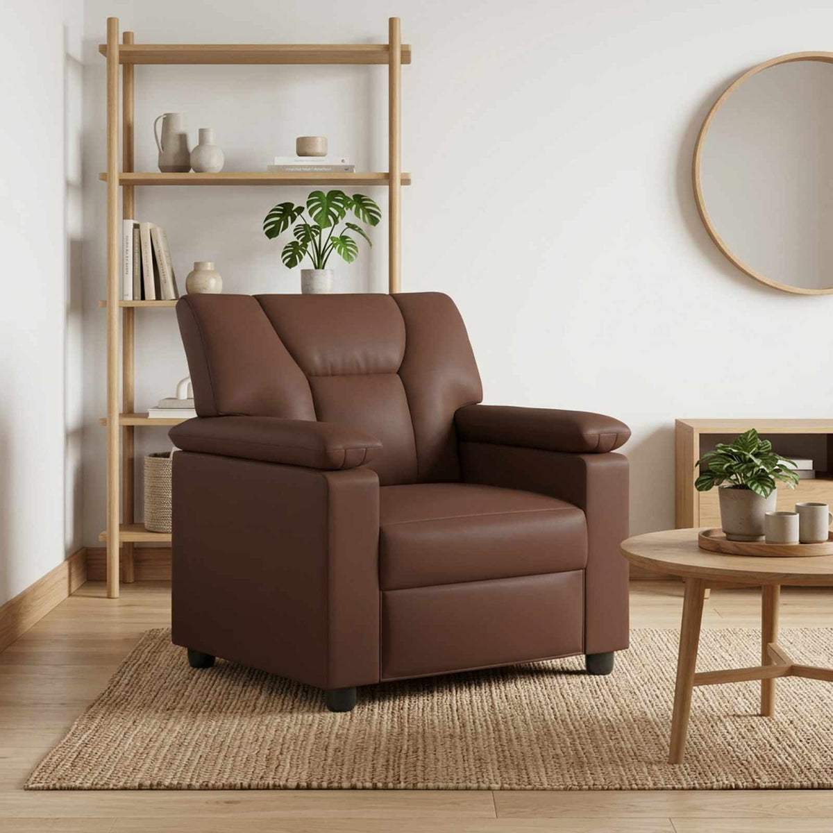 Sofa Smeđa 91 x 85 x 93 cm Umjetna koža