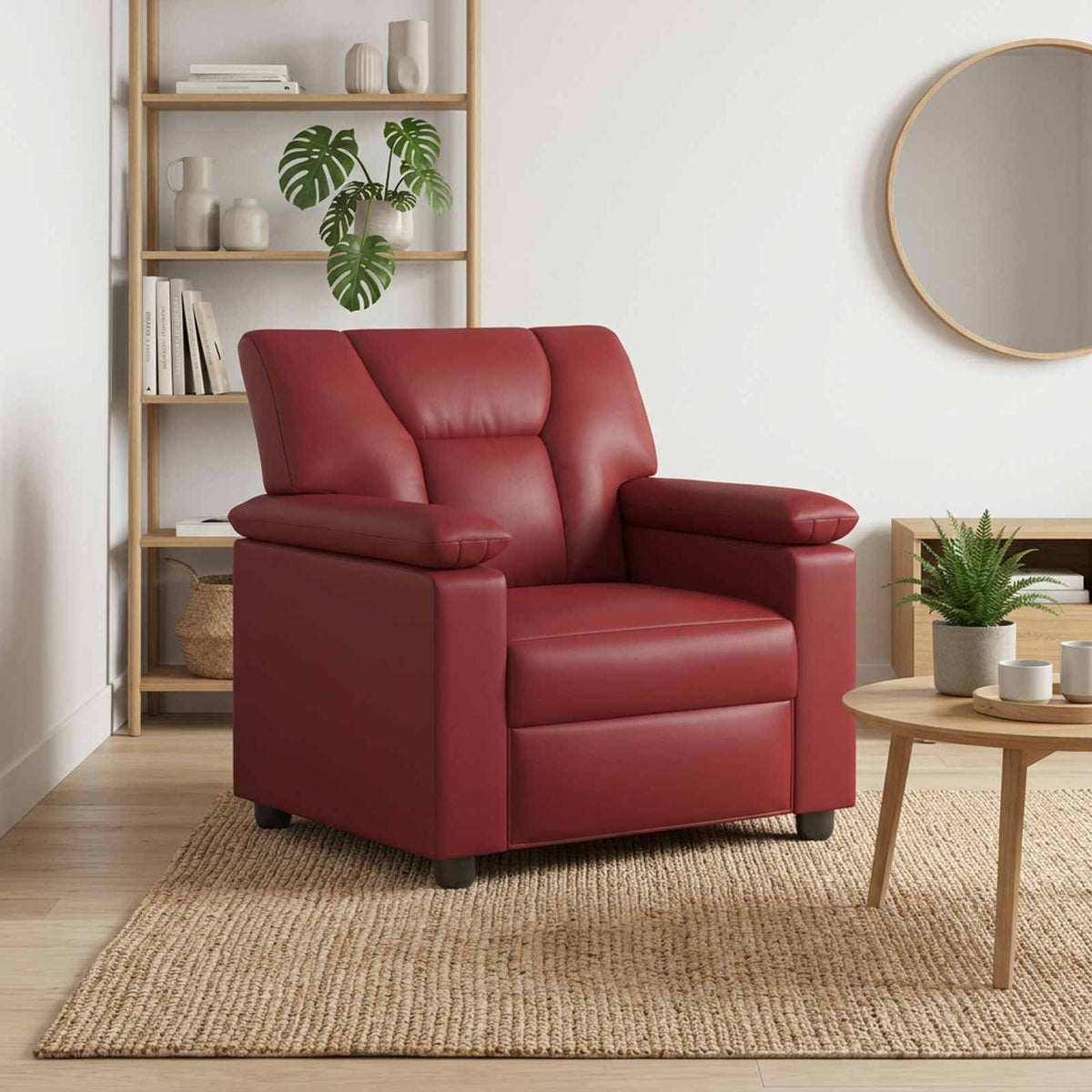 Sofa Vinska crvena 91 x 85 x 93 cm Umjetna koža