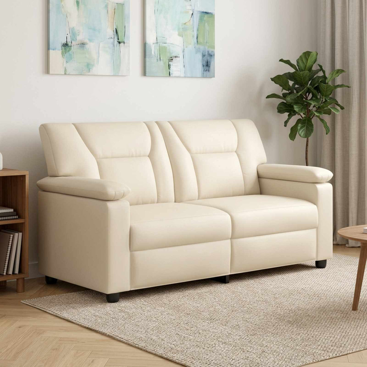 Sofa Krem 171 x 85 x 93 cm Umjetna koža