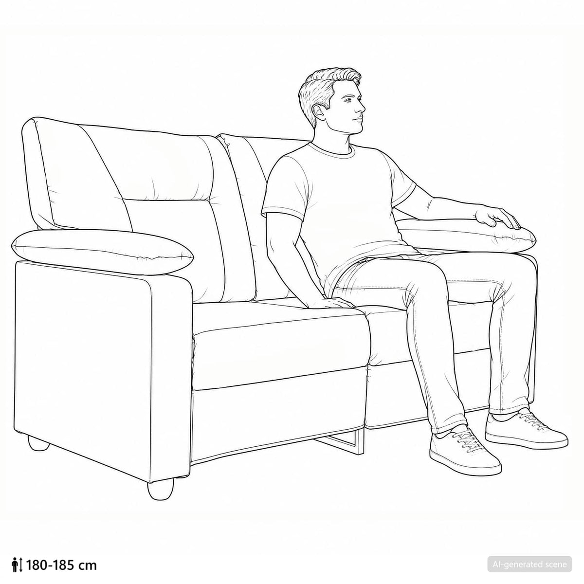 Sofa Krem 171 x 85 x 93 cm Umjetna koža