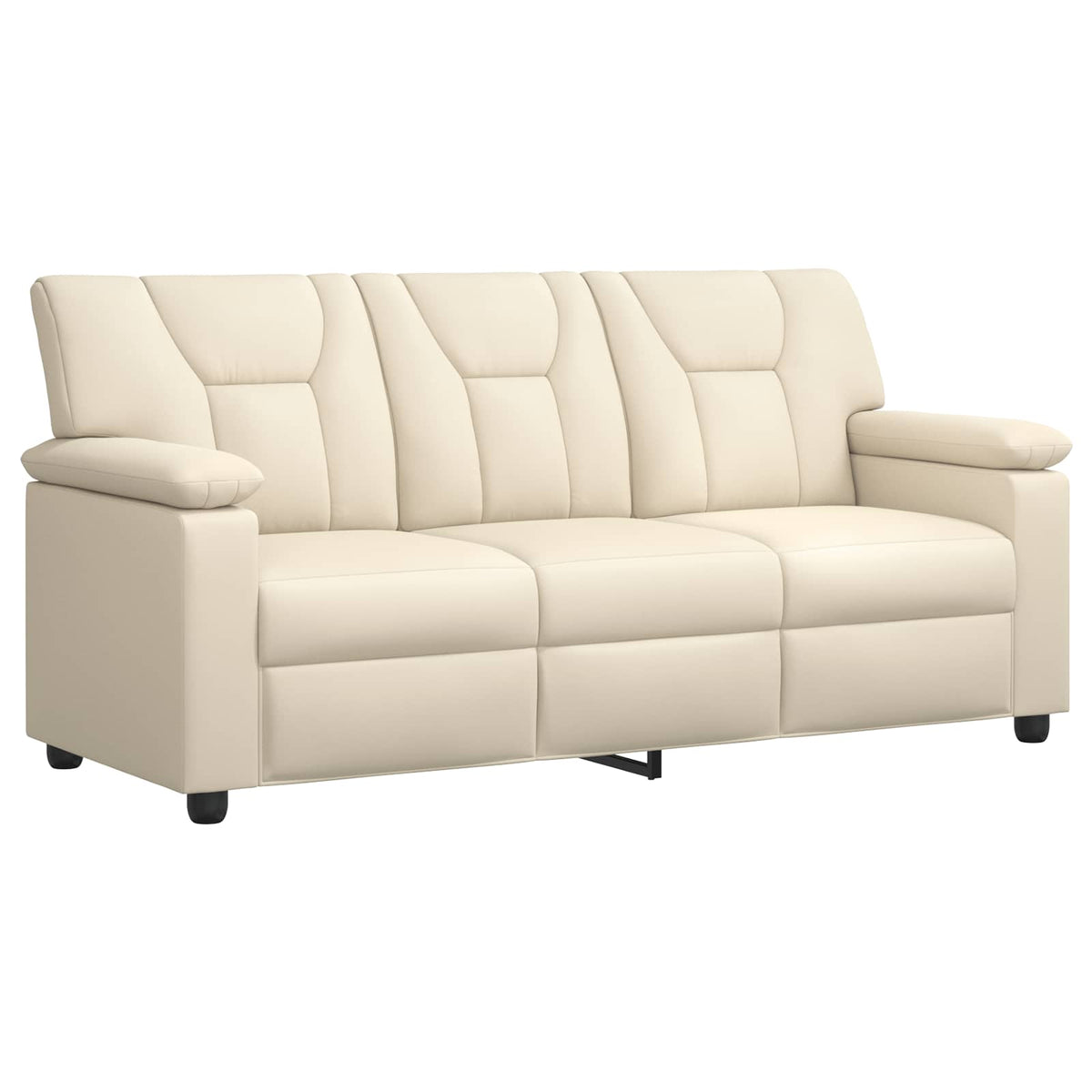 Sofa Krem 191 x 85 x 93 cm Umjetna koža