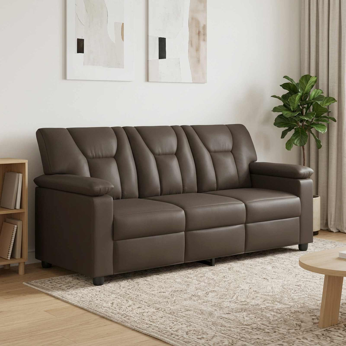 Sofa Siva 191 x 85 x 93 cm Umjetna koža