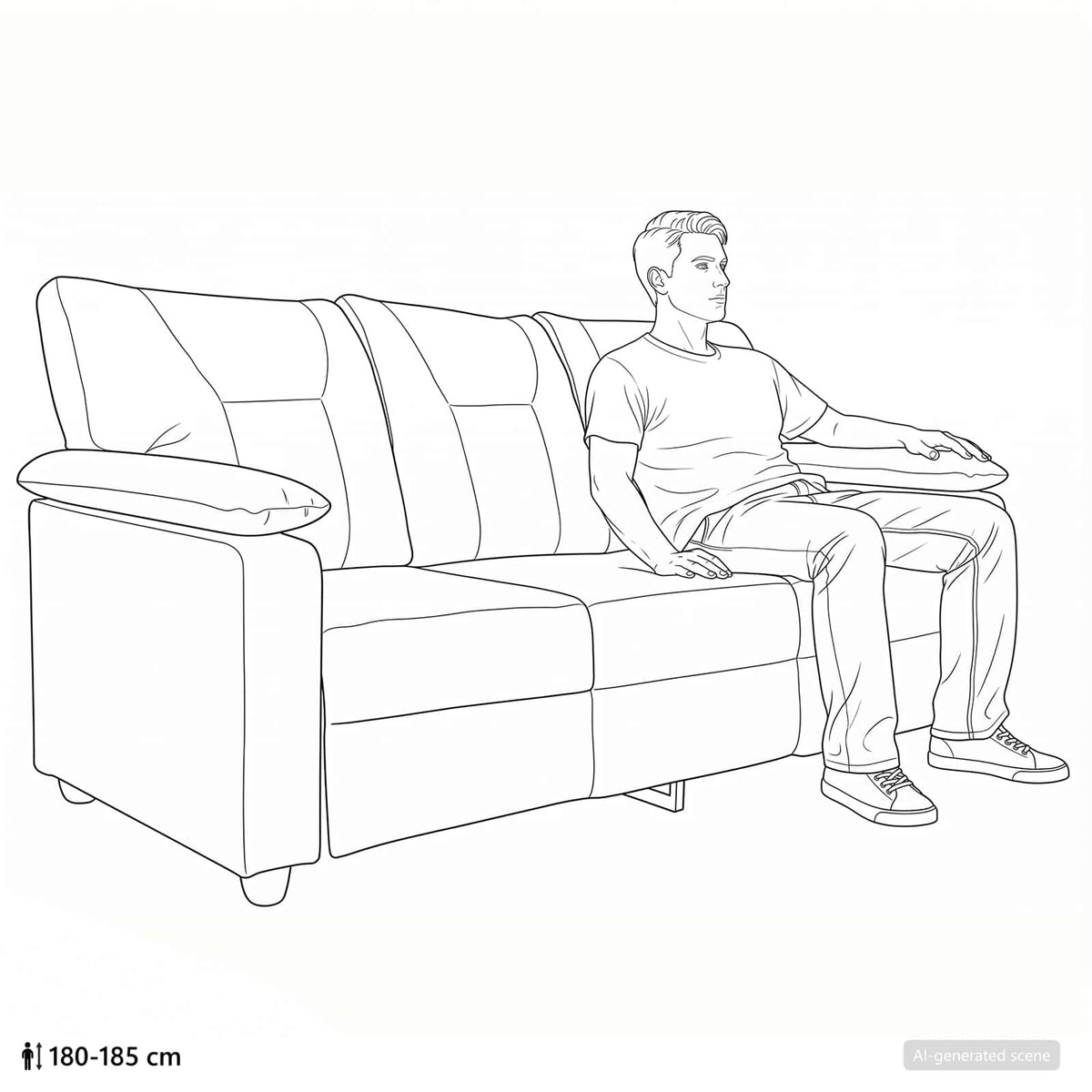 Sofa Siva 191 x 85 x 93 cm Umjetna koža