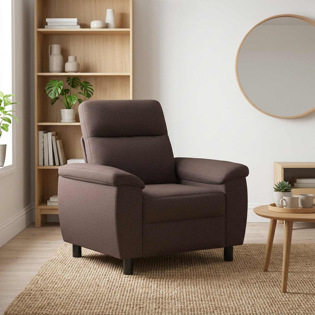 Sofa Tamno smeđa 95 x 90 x 95 cm Tkanina