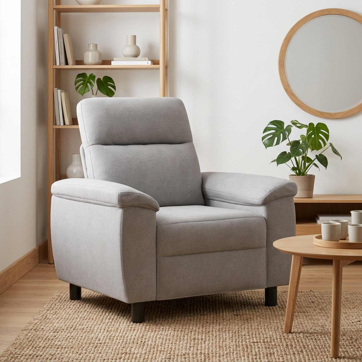 Sofa Oblačnosiva 95 x 90 x 95 cm Tkanina