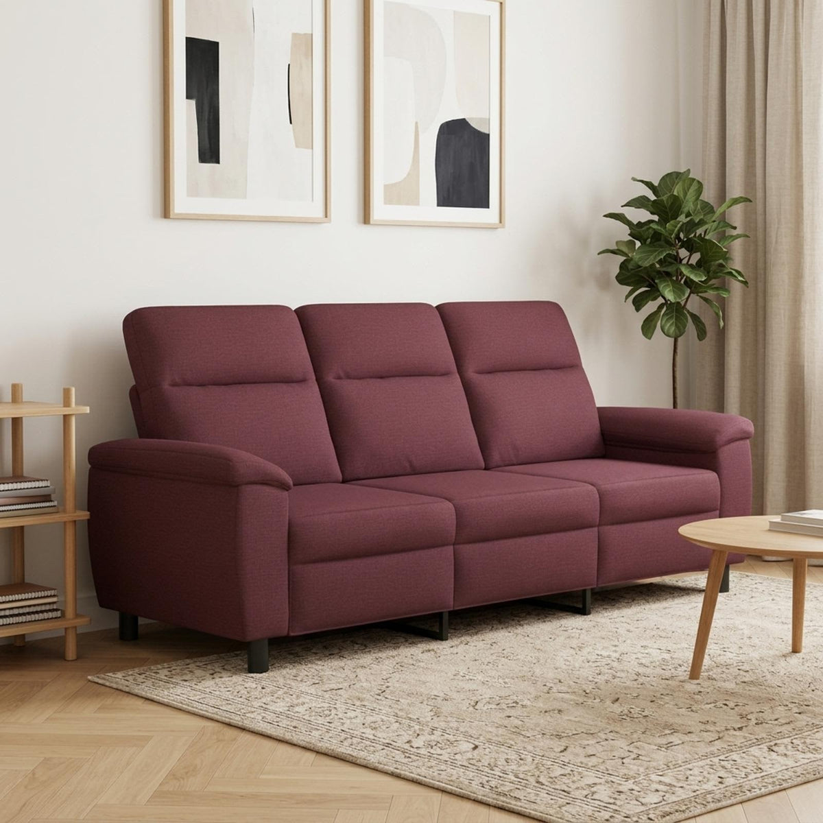 Sofa Ljubičasta 214 x 90 x 95 cm Tkanina