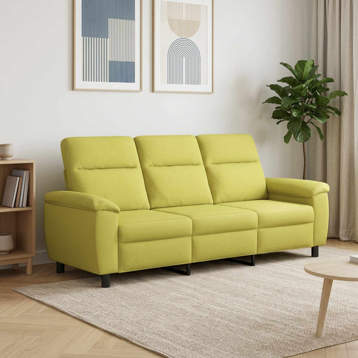 Sofa Svijetlo zelena 214 x 90 x 95 cm Tkanina