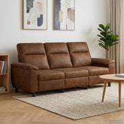 Sofa Smeđa 214 x 90 x 95 cm Umetnička suknja koža