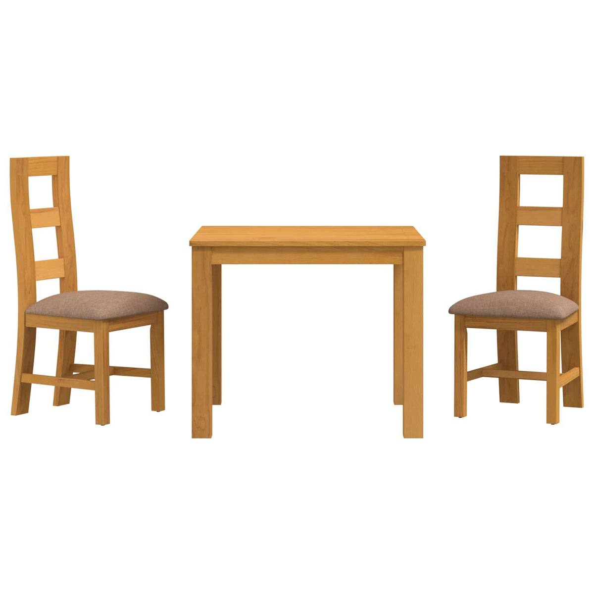 Blagovaonski set 3 kom. Siva Čvrsto Hrastovo Drvo