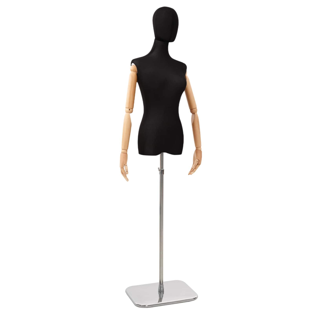 Podesivi maneken 165-213 cm s postoljem Žena PP Crna