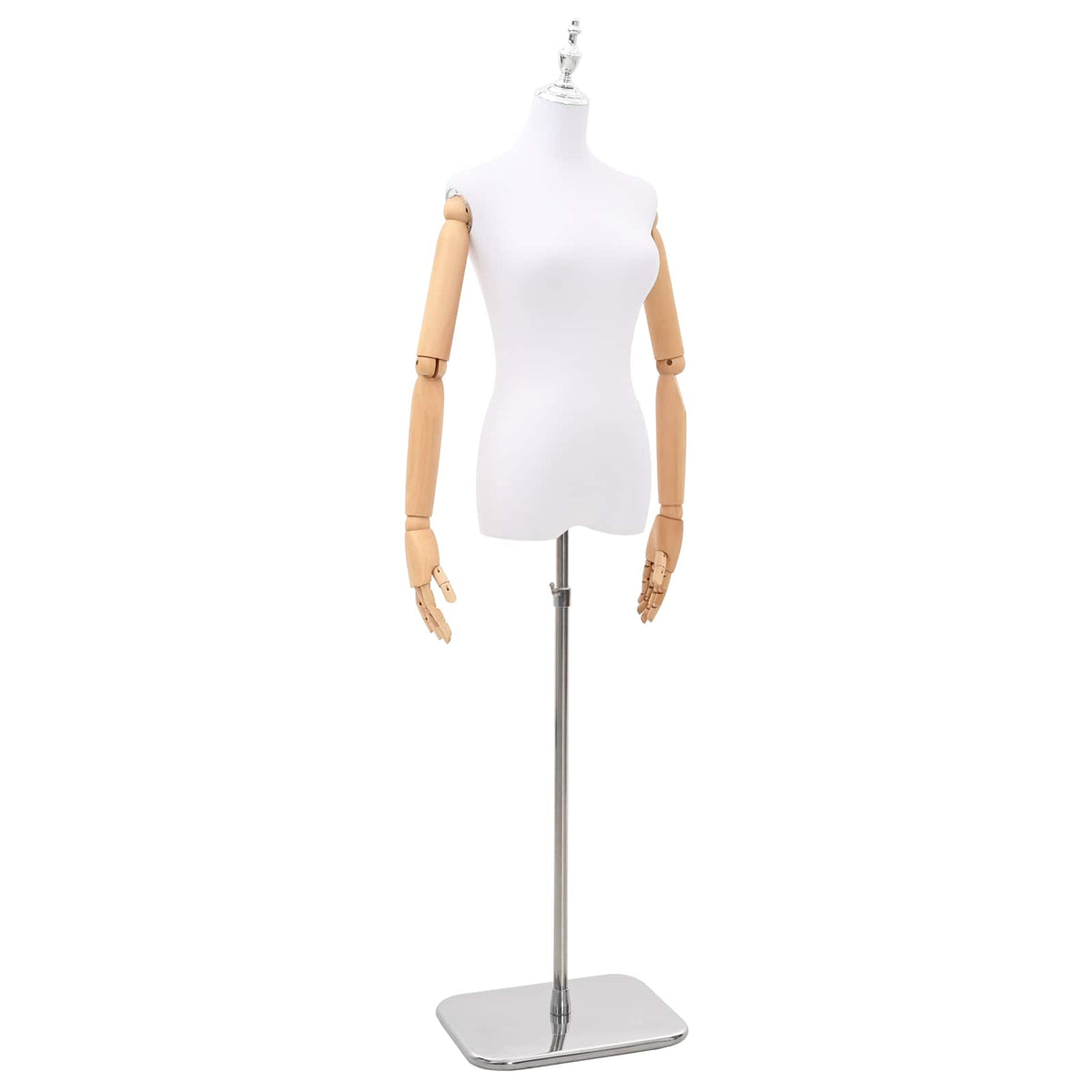 Podesiva lutka 165-213 cm s postoljem Žena PP Bijela