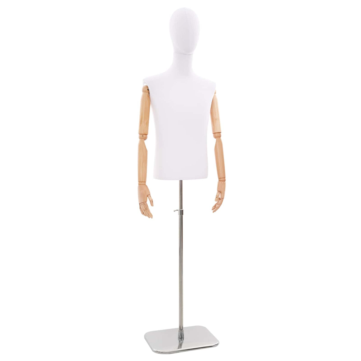 Podesiva lutka 170-218 cm s postoljem Muškarac PP Bijela