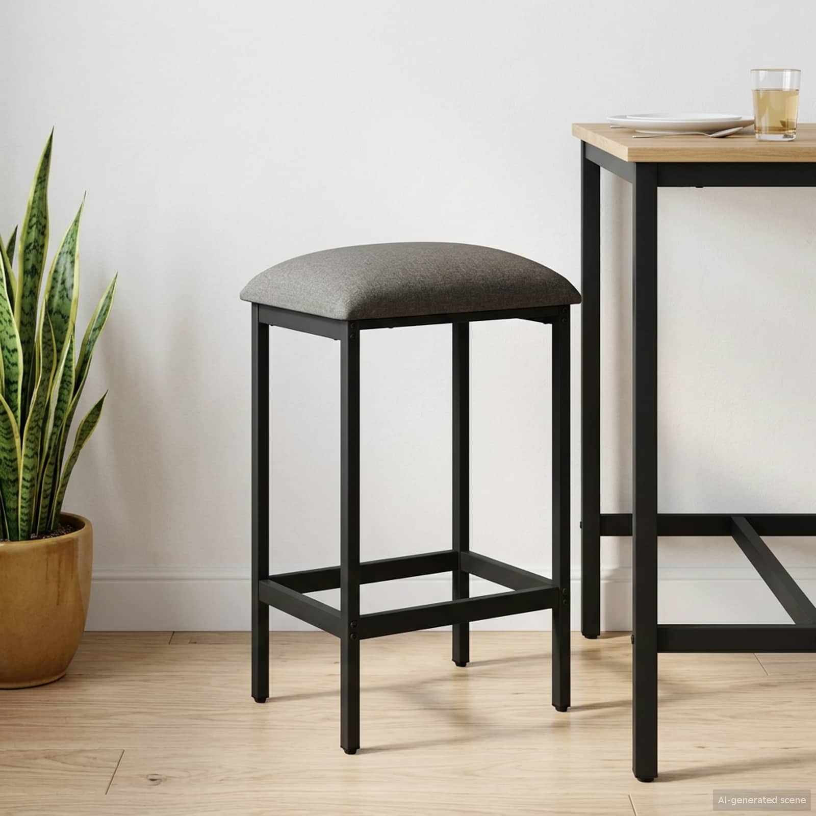 Barska stolica Svjetlosiva 40 x 32 x 64 cm Konstruirano drvo