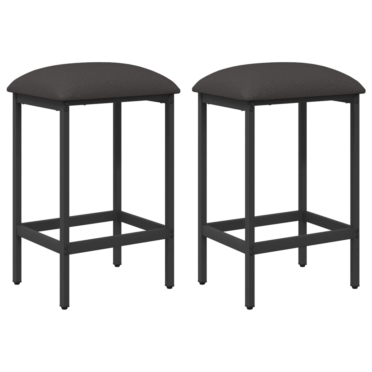Barska stolica 2 kom. Tamnosiva 40 x 32 x 74 cm