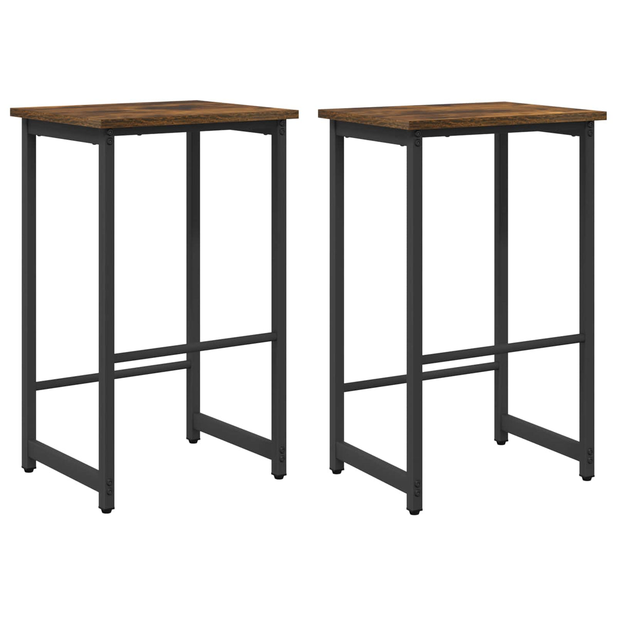 Barska stolica 2 kom. Dimljeni hrast 40 x 32 x 64 cm