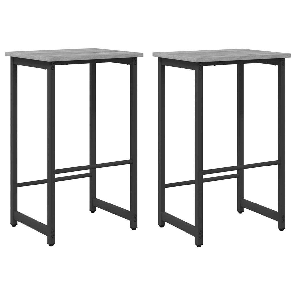 Barska stolica 2 kom. Siva Sonoma 40 x 32 x 74 cm