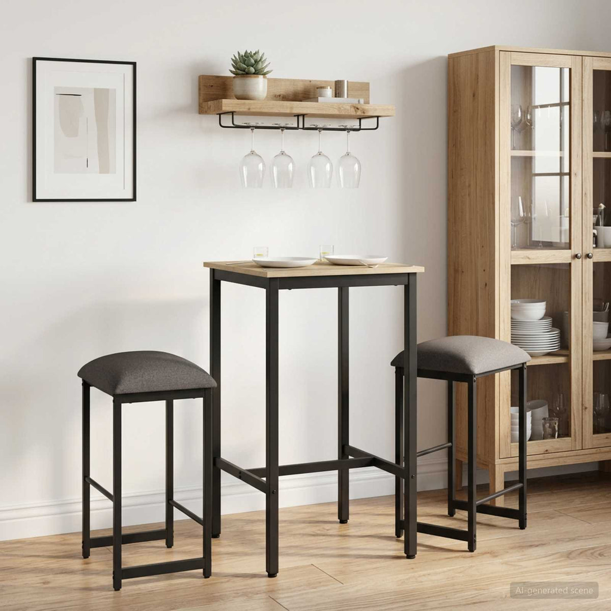 Barska stolica 2 kom. Svjetlosiva 40 x 32 x 64 cm