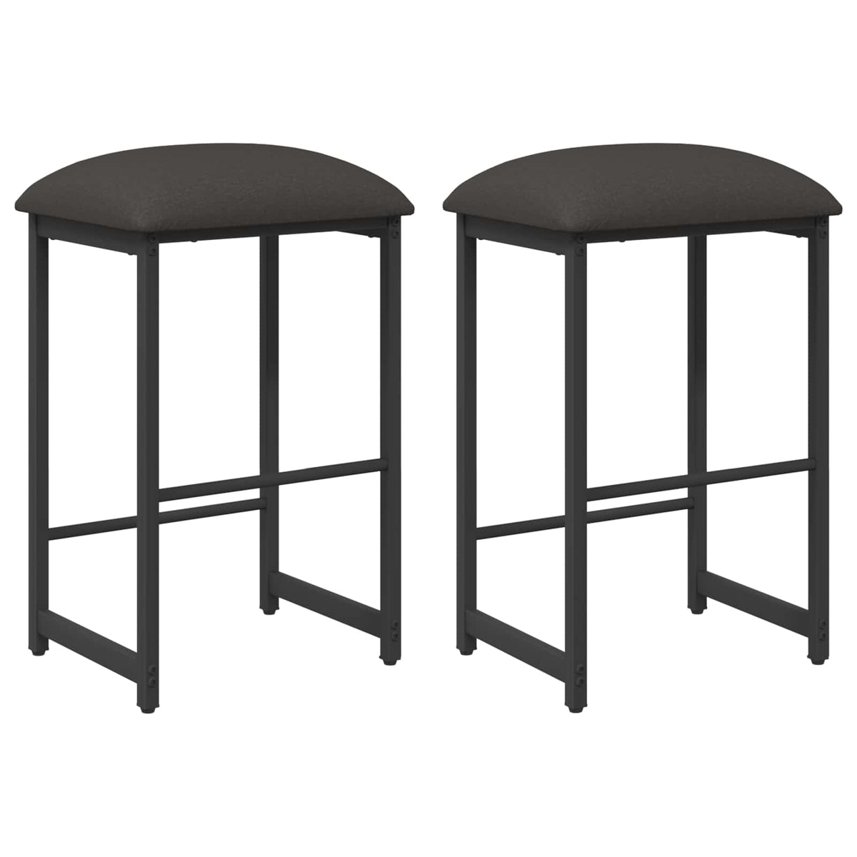 Barska stolica 2 kom. Tamnosiva 40 x 32 x 64 cm