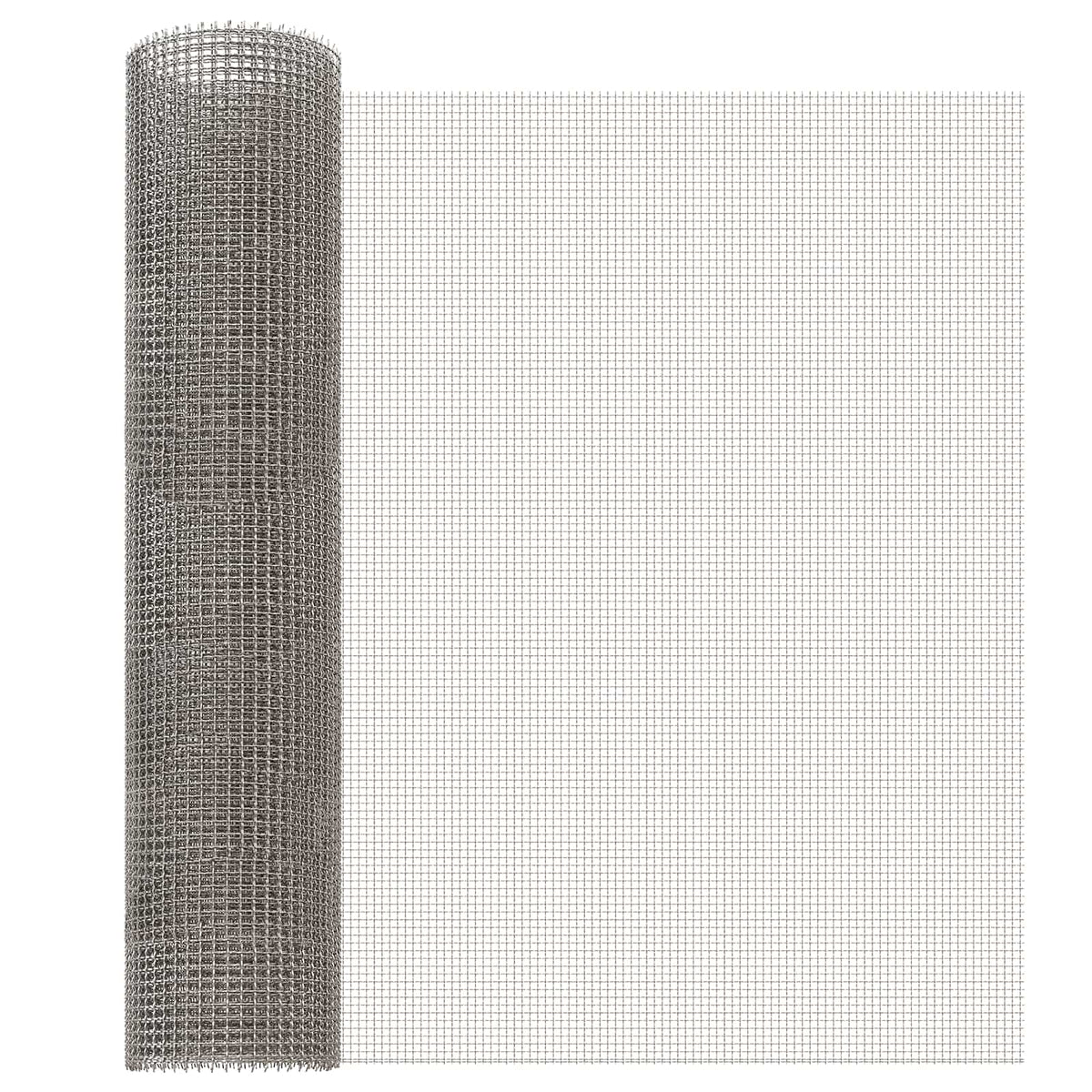 Mrežna tkanina 60 x 500 cm 3 Mesh Nehrđajući čelik 201 Srebrna