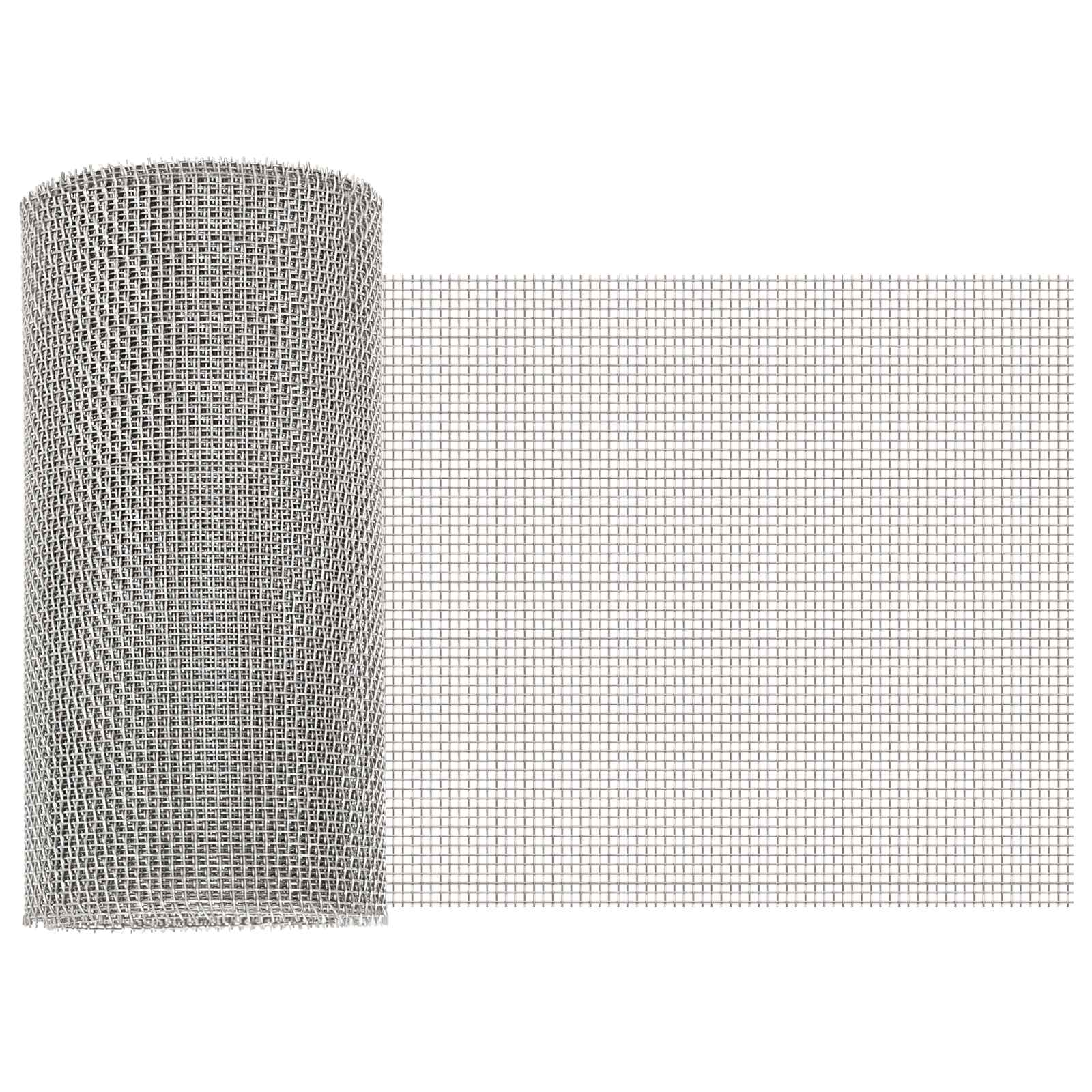 Mrežna tkanina 20 x 1000 cm 8 Mesh Nehrđajući čelik 201 Srebrna