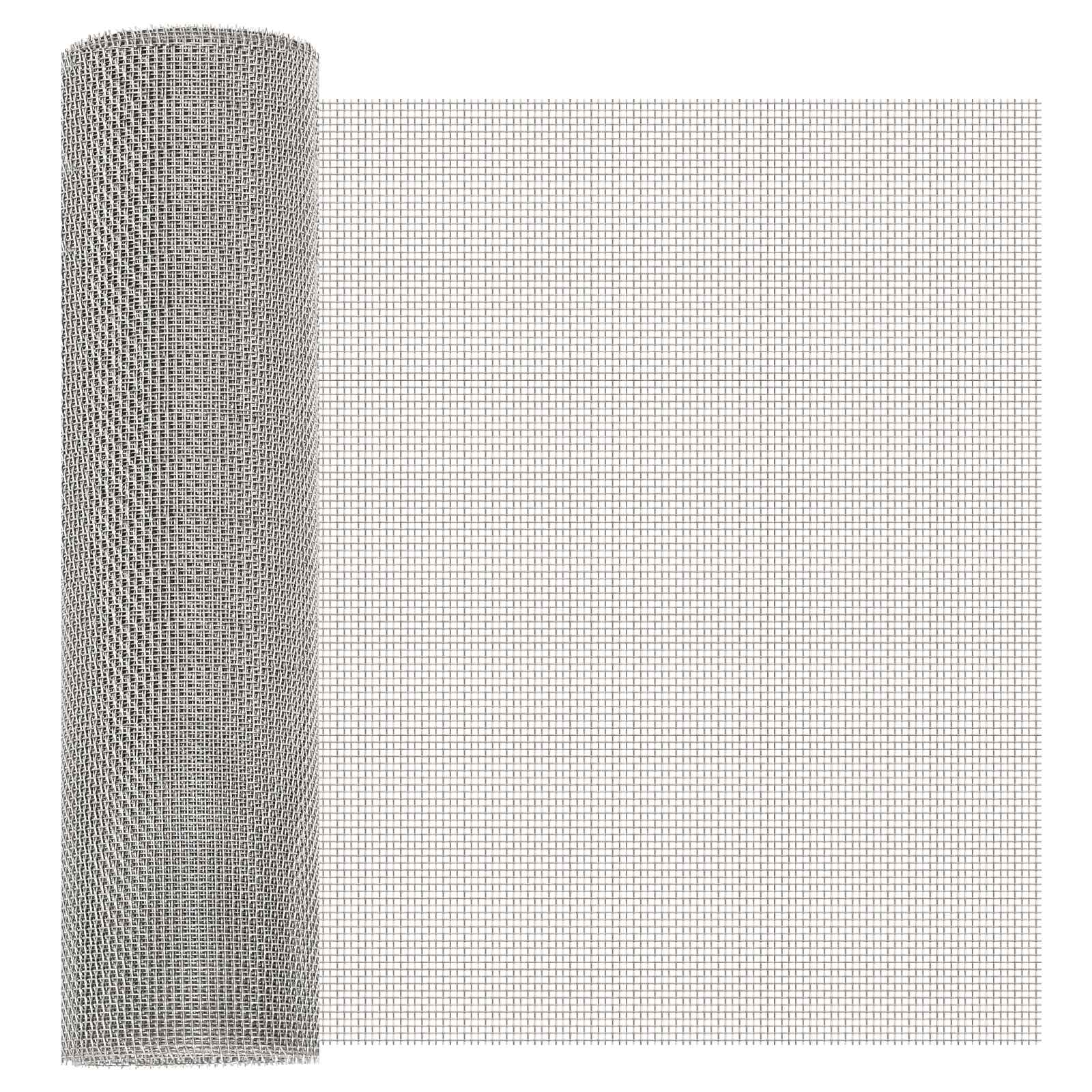 Mrežna tkanina 40 x 1000 cm 8 Mesh Nehrđajući čelik 201 Srebrna