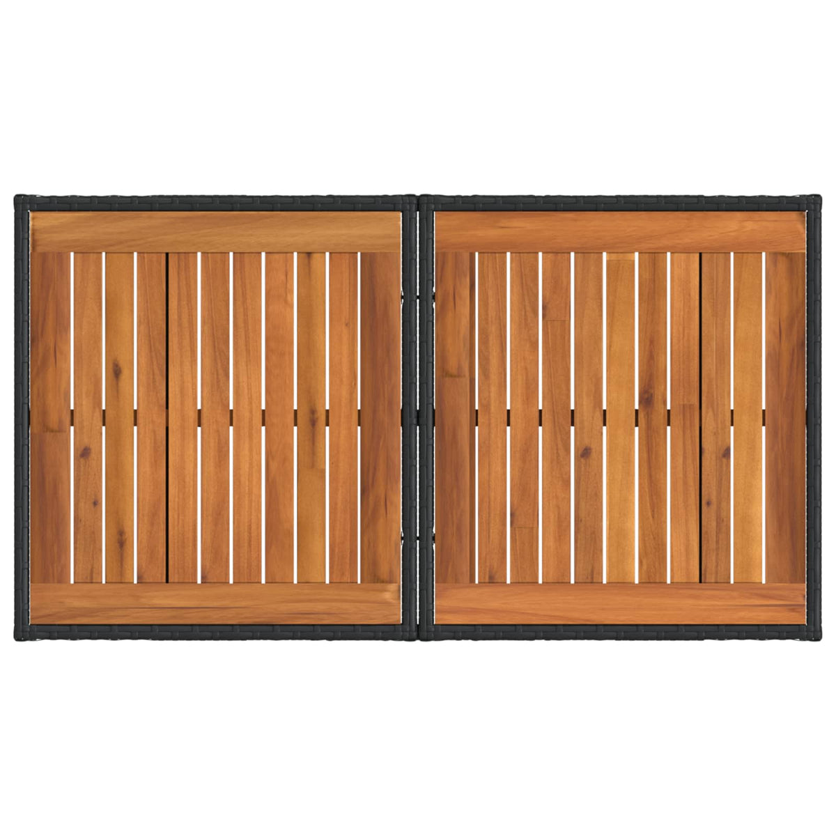 Stol za vrt Crna i prirodna 100 x 55 x 37 cm PE Rattan i Staklo