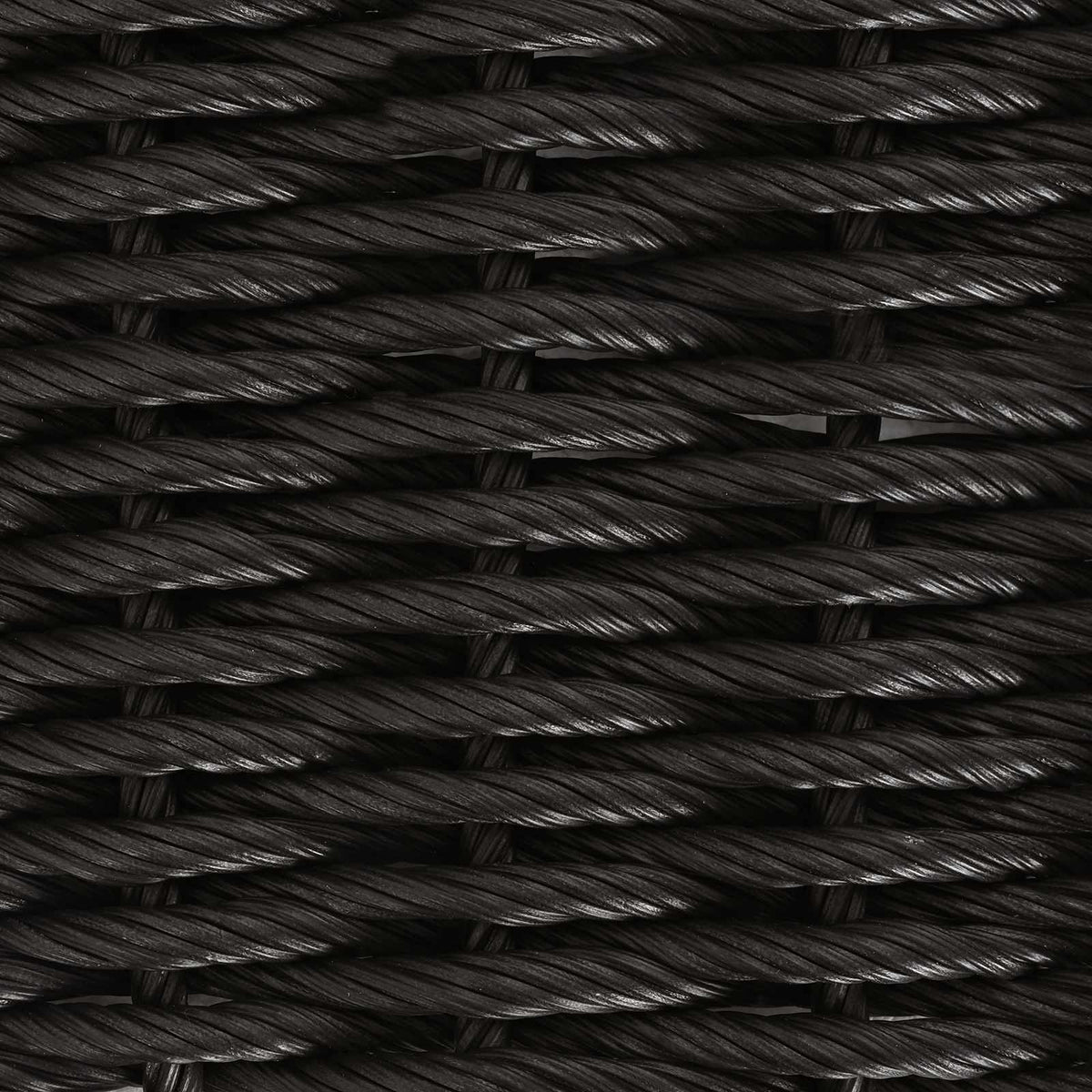 Stol za vrt Crna 55 x 55 x 37 cm PE Rattan i Staklo
