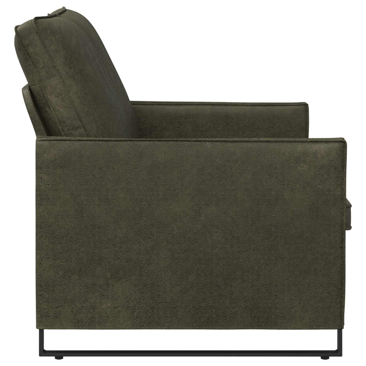 Kauč za dvoje Maslinasto zelena 150 x 81 x 82 cm Umjetni sued