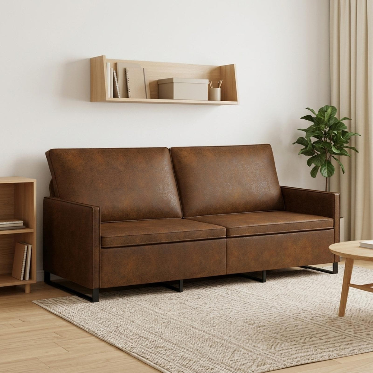 Sofa za 3 osobe Smeđa 190 x 81 x 82 cm Umjetni sued