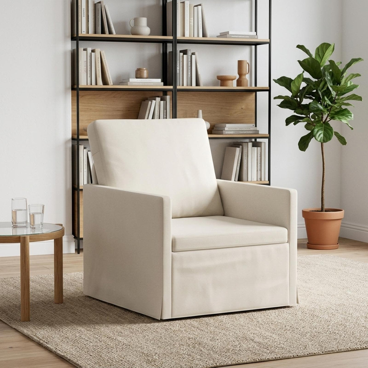 Fotelja Krem 70 x 81 x 82 cm Baršun