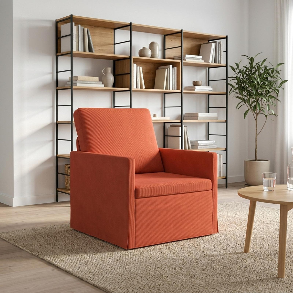 Fotelja Crvena narančasta 70 x 81 x 82 cm Kordura tekstil