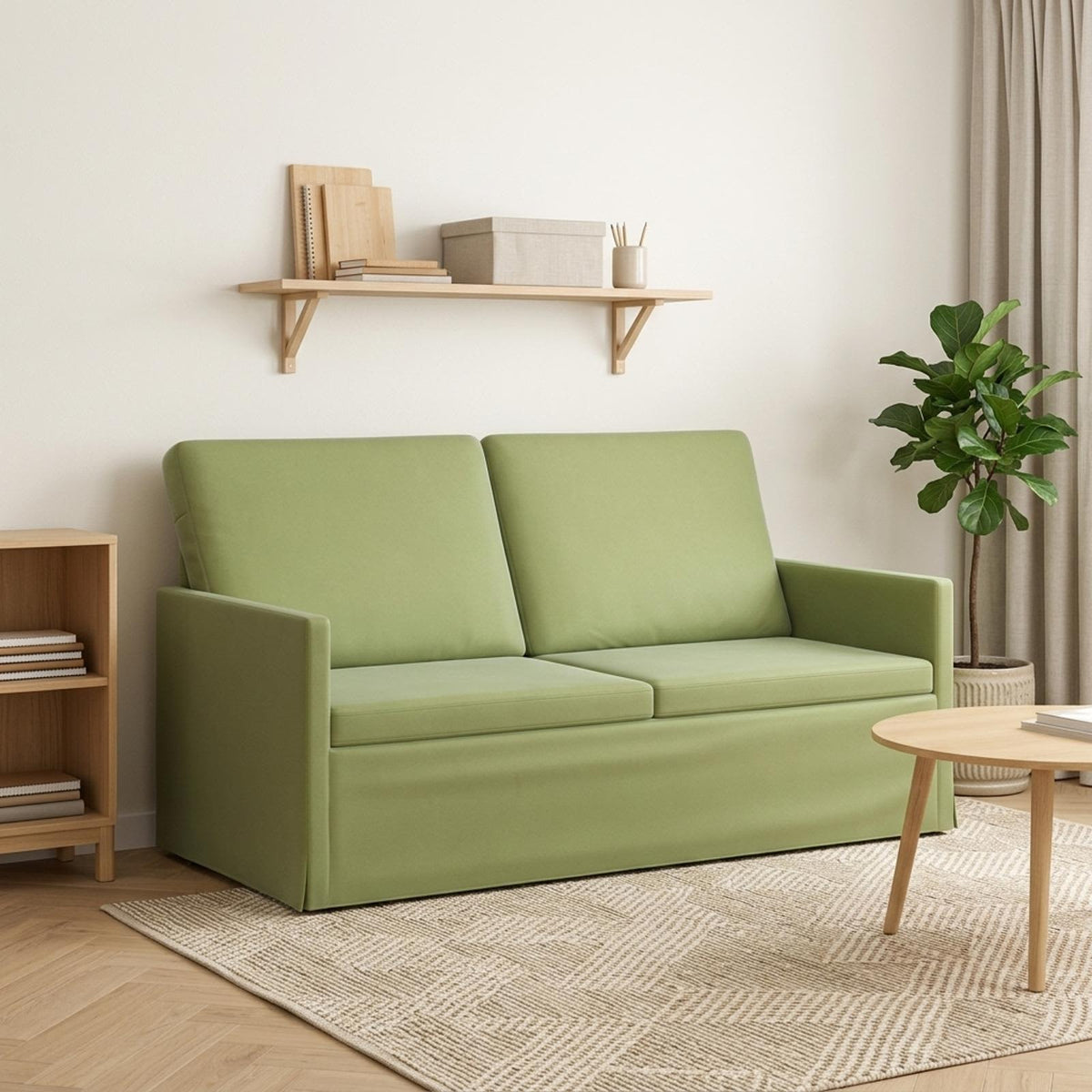 Kauč za dvoje Svijetlo zelena 150 x 81 x 82 cm Baršun