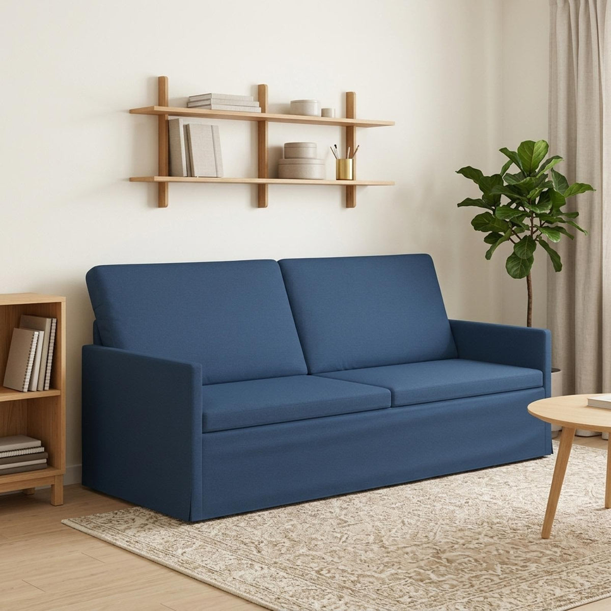 Sofa za 3 osobe Plava 190 x 81 x 82 cm Tkanina