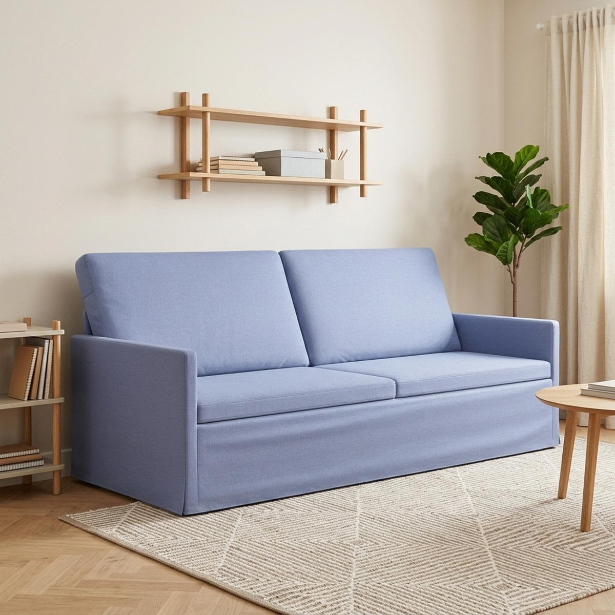 Sofa za 3 osobe Traper plava 190 x 81 x 82 cm Tkanina