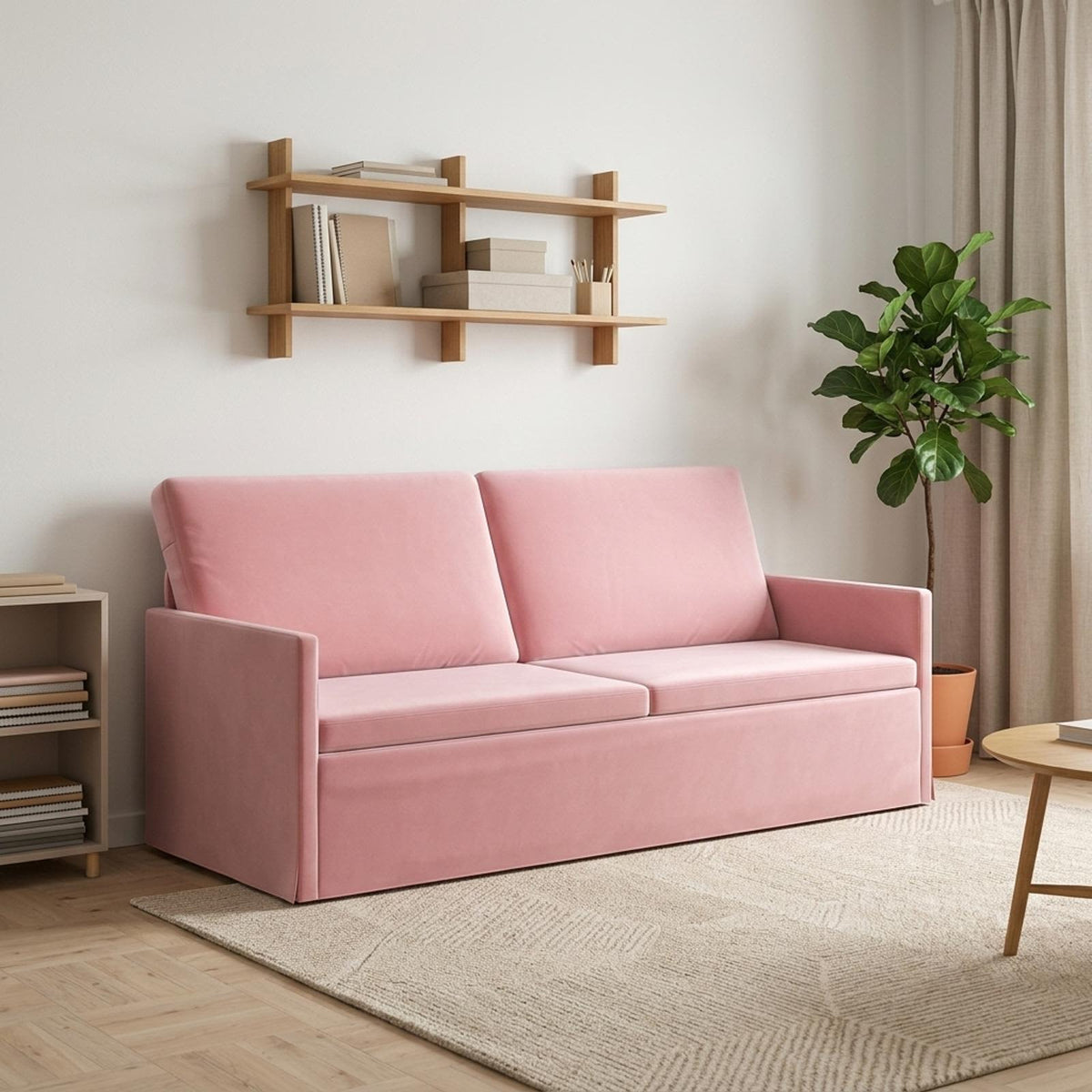 Sofa za 3 osobe Ružičasta 190 x 81 x 82 cm Baršun