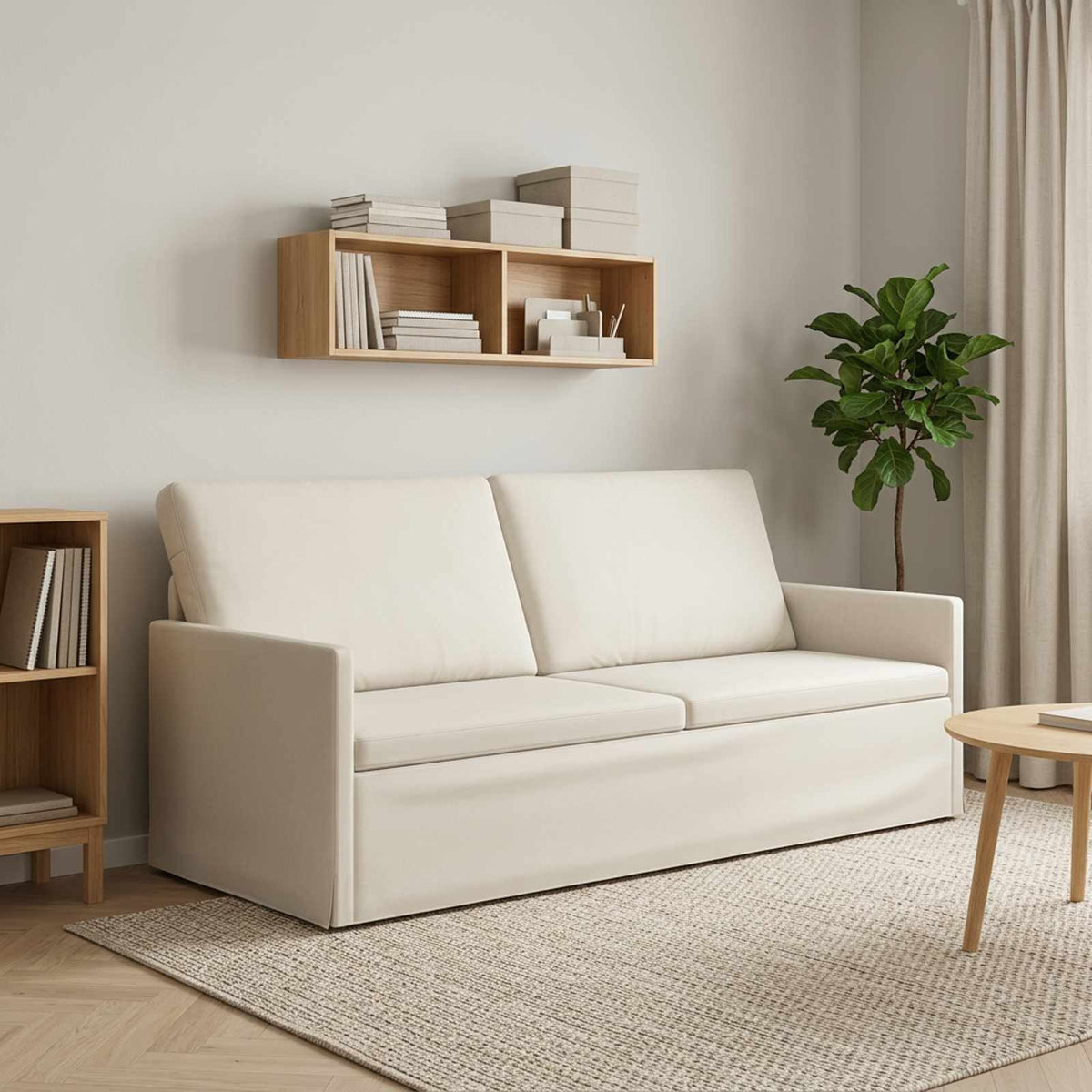 Sofa za 3 osobe Krem 190 x 81 x 82 cm Baršun