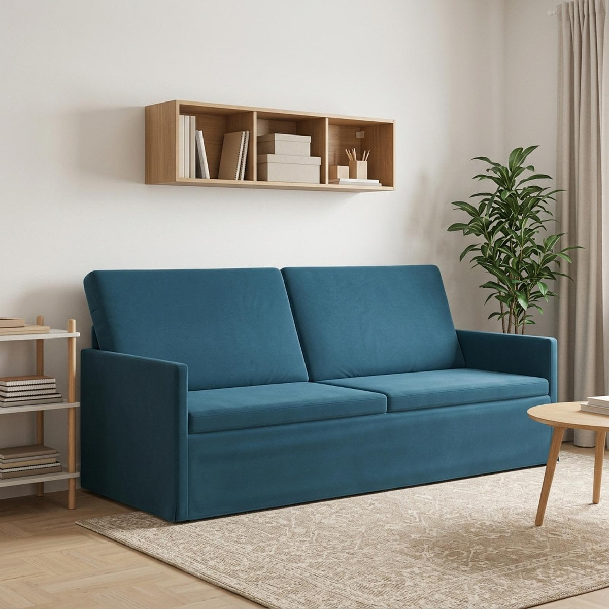 Sofa za 3 osobe Plava 190 x 81 x 82 cm Baršun