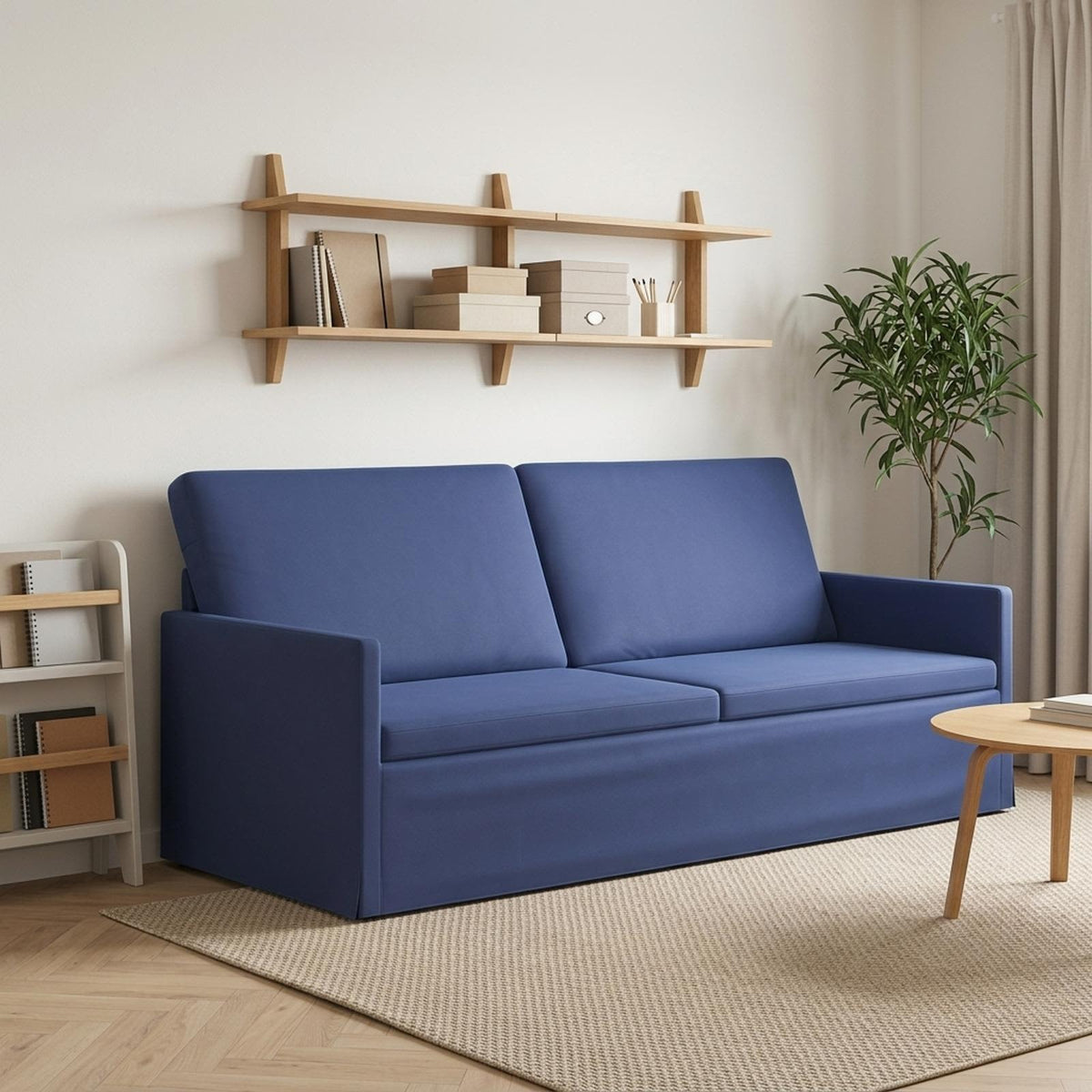 Sofa za 3 osobe Policijska plava 190 x 81 x 82 cm Baršun