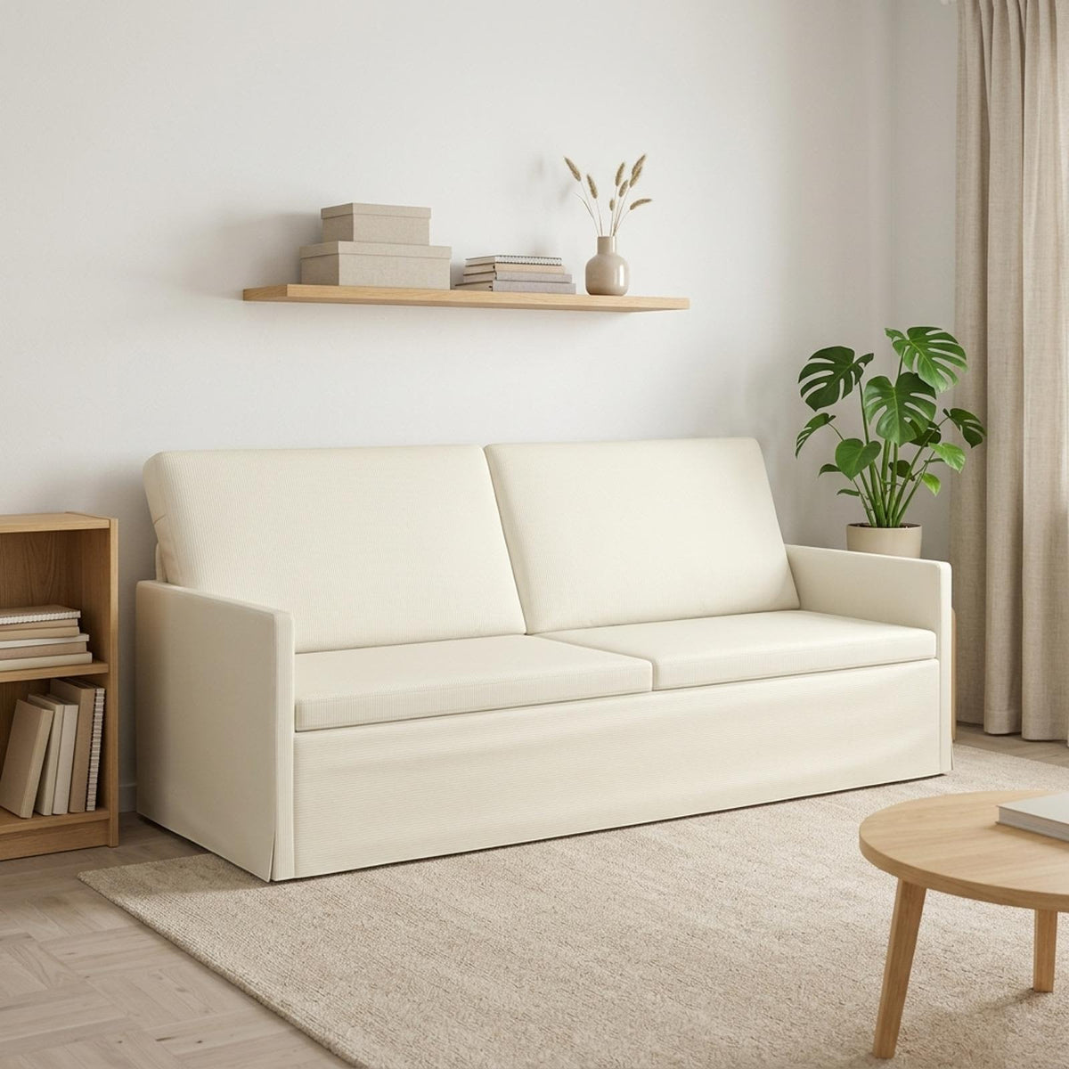 Sofa za 3 osobe Krem 190 x 81 x 82 cm Kordura tekstil