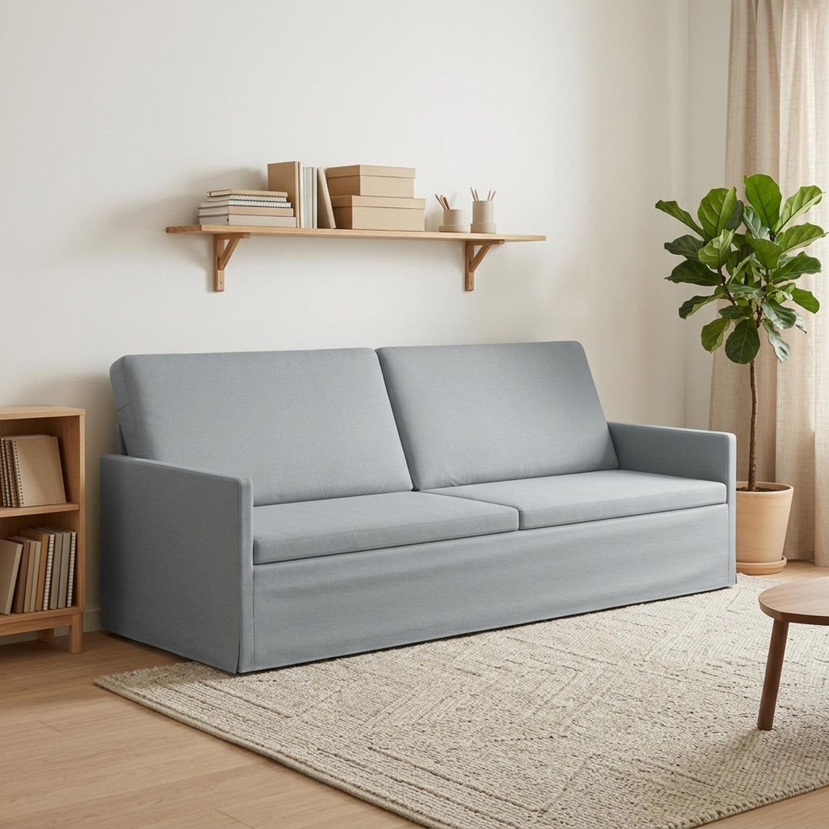 Sofa za 3 osobe Svjetlosiva 220 x 81 x 82 cm Tkanina