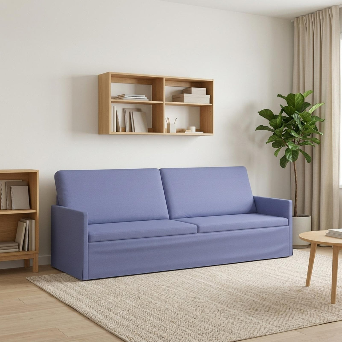 Sofa za 3 osobe Traper plava 220 x 81 x 82 cm Tkanina