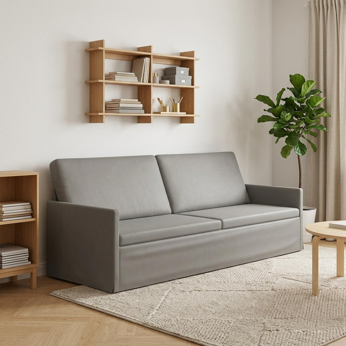 Sofa za 3 osobe Svjetlosiva 220 x 81 x 82 cm Baršun