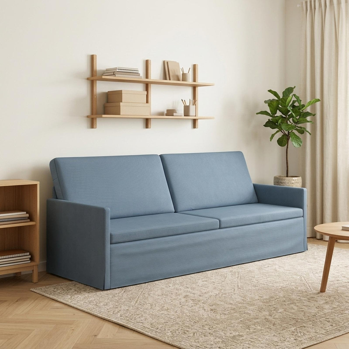 Sofa za 3 osobe Plava 220 x 81 x 82 cm Kordura tekstil