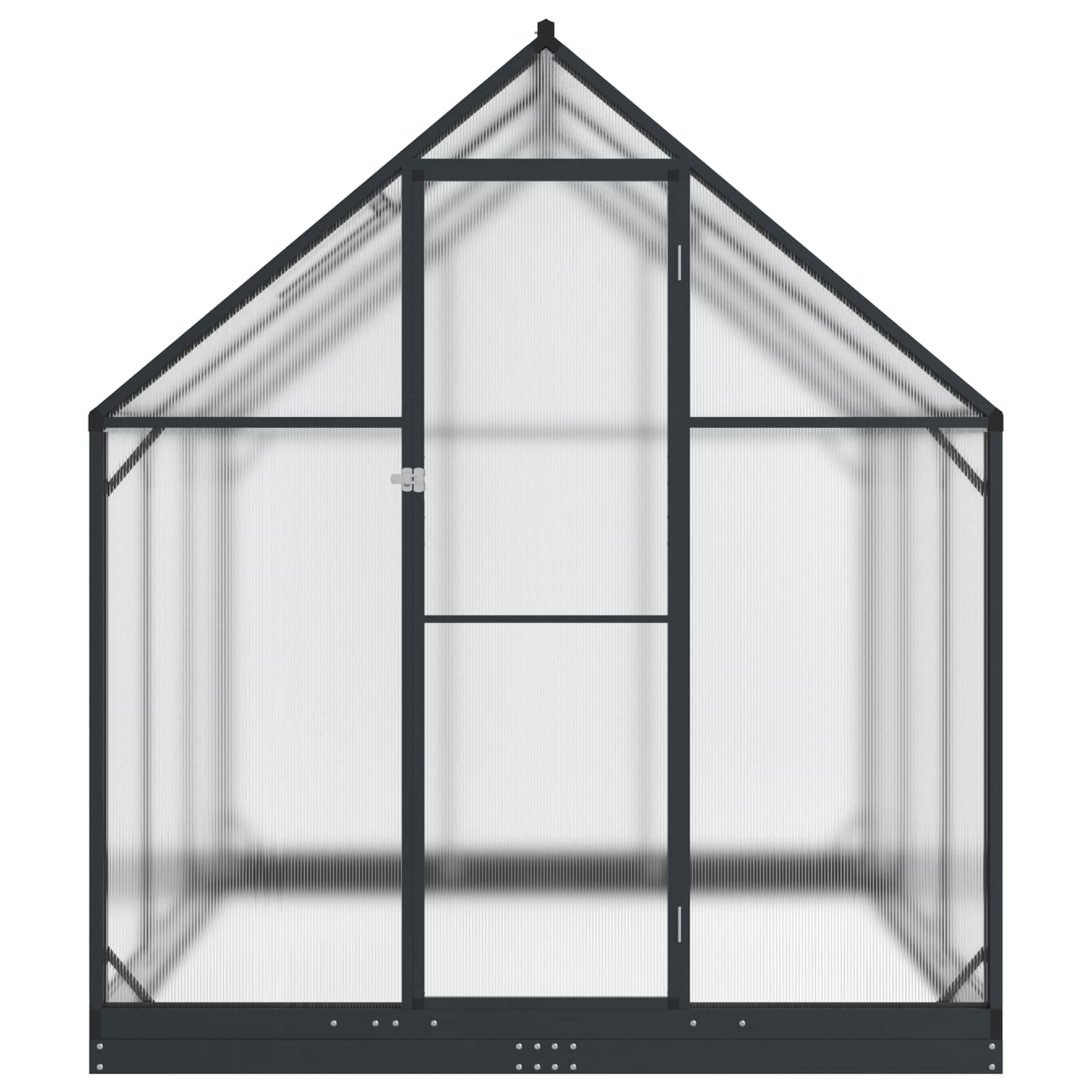 Vrtni staklenik s vratima Antracit 183,5 x 183,5 x 207 cm
